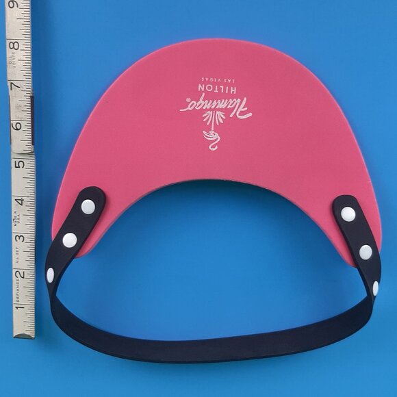 Vintage Flamingo Hilton Las Vegas Pink Sun Visor foam Hat One Size fit most OSFM - Picture 5 of 5